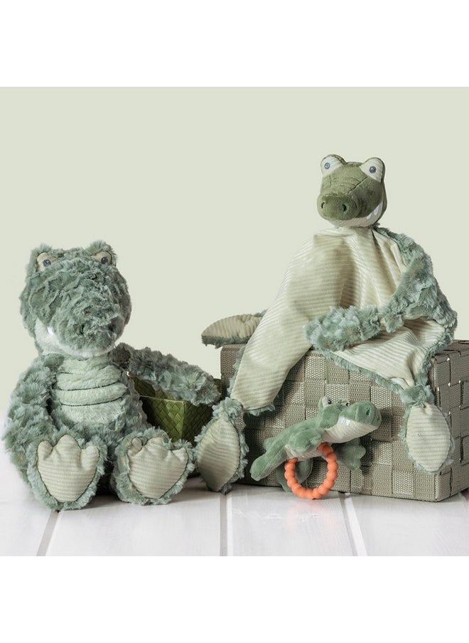 Mary Meyer Mary Meyer Soft Baby Rattle with Soothing Teether Ring, 6-Inches, Afrique Alligator  - Image 2