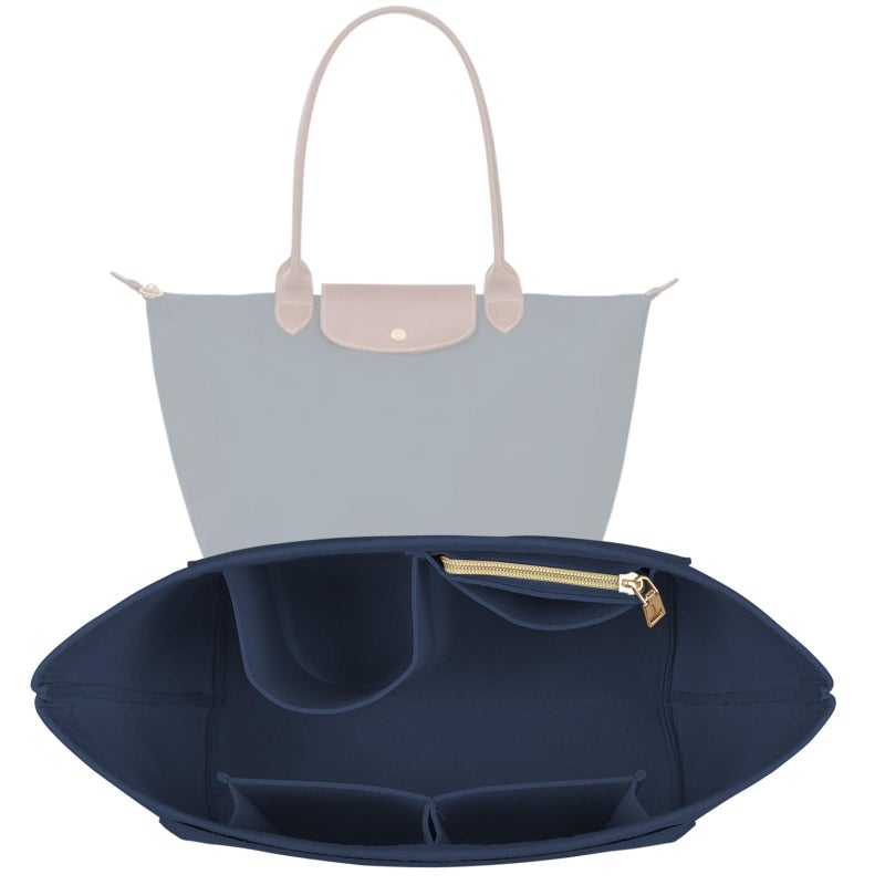 Lckaey bag organizer insert for longchamp bag organizer purse organizer tote Large handbag organizer inserts 1032Navy blueL - Image 2