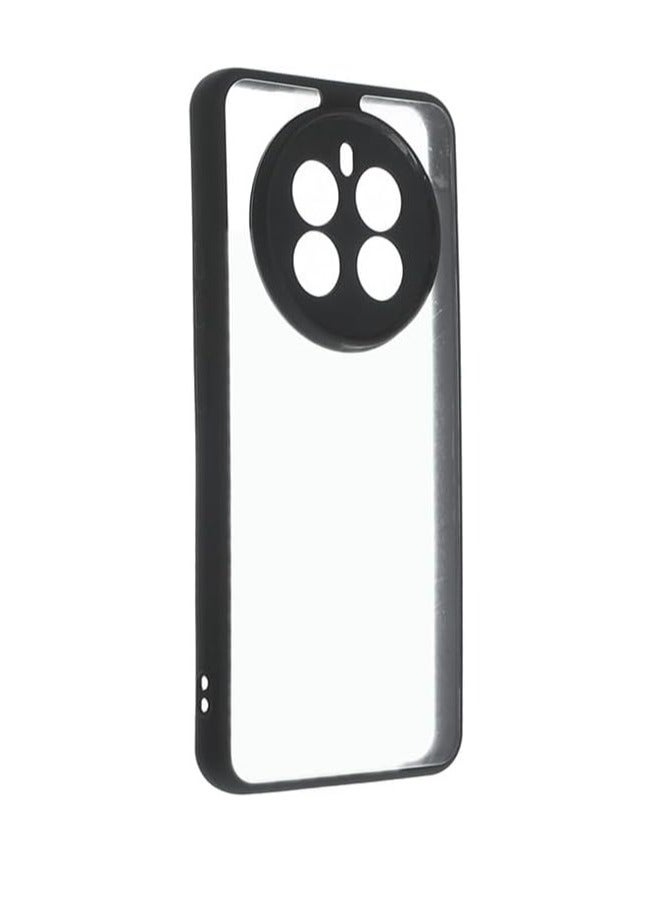 غطاء حماية خلفي شفاف من السيليكون بحواف ملونة لهاتف Realme 13 - أسود CFSBAT3-1483 - Image 3