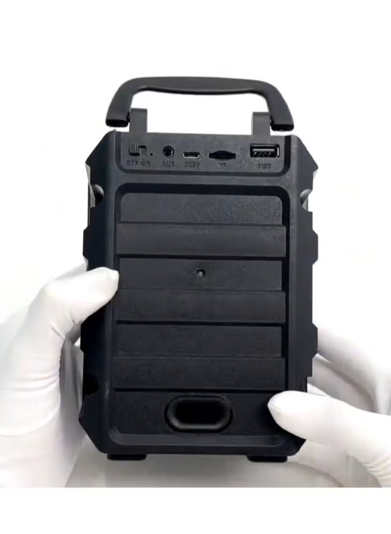 هينو تيكو مكبر صوت لاسلكي محمول بتقنية البلوتوث من هاينو تيكو P19 - صوت جهير عميق وقوي، بطارية قابلة لإعادة الشحن، مكبر صوت صغير الحجم للسفر للاستخدام الداخلي والخارجي، متوافق مع الهواتف الذكية والأجهزة اللوحية وأجهزة الكمبيوتر المحمولة - مكبر صوت موسيقى صغير وخفيف الوزن - أسود. - Image 2