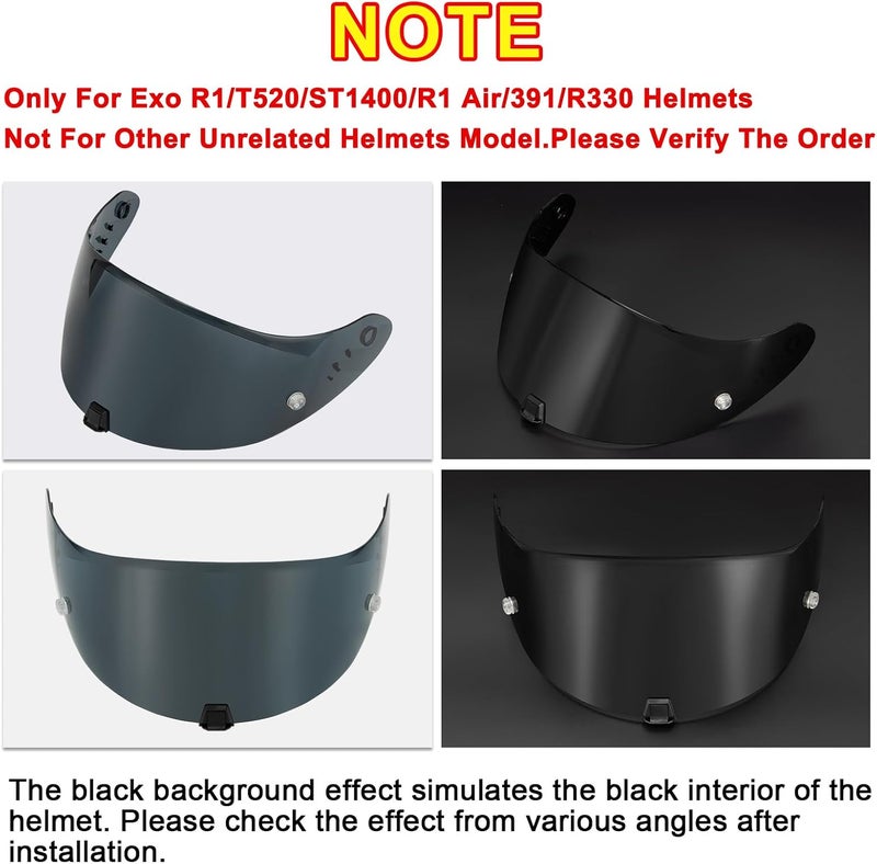 PSLER Helmet Visor for EXO 520 1400 R1 Coloured Visor for Scorpion EXO 391 520 1400 R1, UV Protection Motorcycle Accessories Replacement for Protective Visor Cost effective fine quality - Image 2