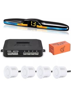 Techmaster Color Changing Screen Car Parking Sensor with Sound 22MM White PS01  - Image 1
