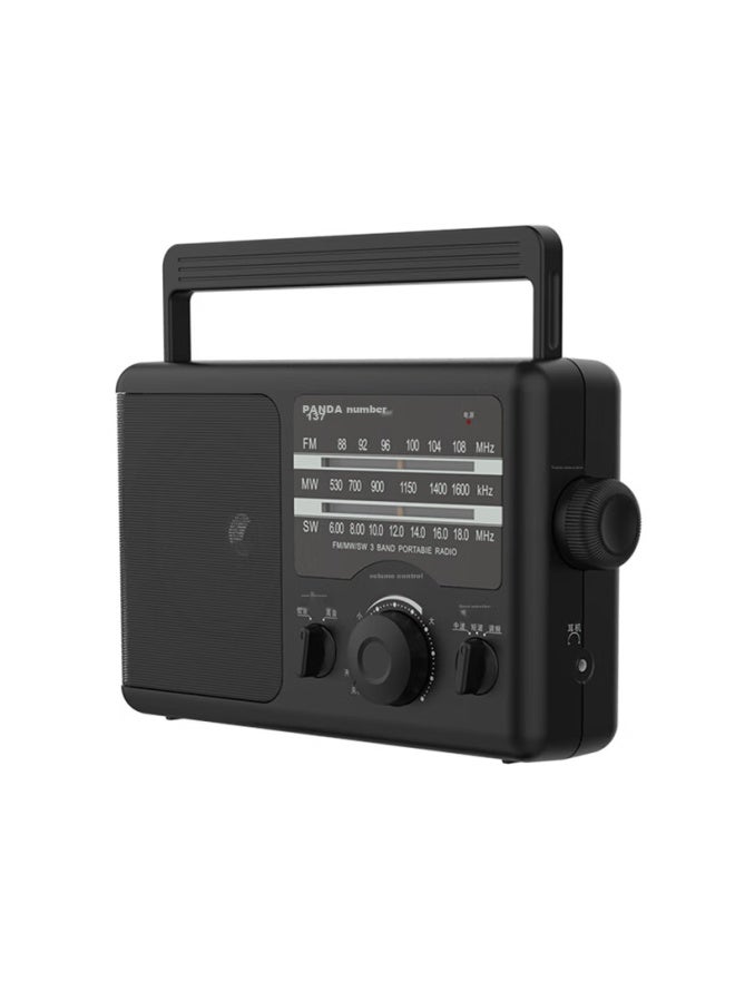 Panda T-37 Traditional Large Desktop Rechargeable Lithium Battery Three-band Full-band Frequency Radio For Elderly, Car Use, Backup Semiconductor - Image 2