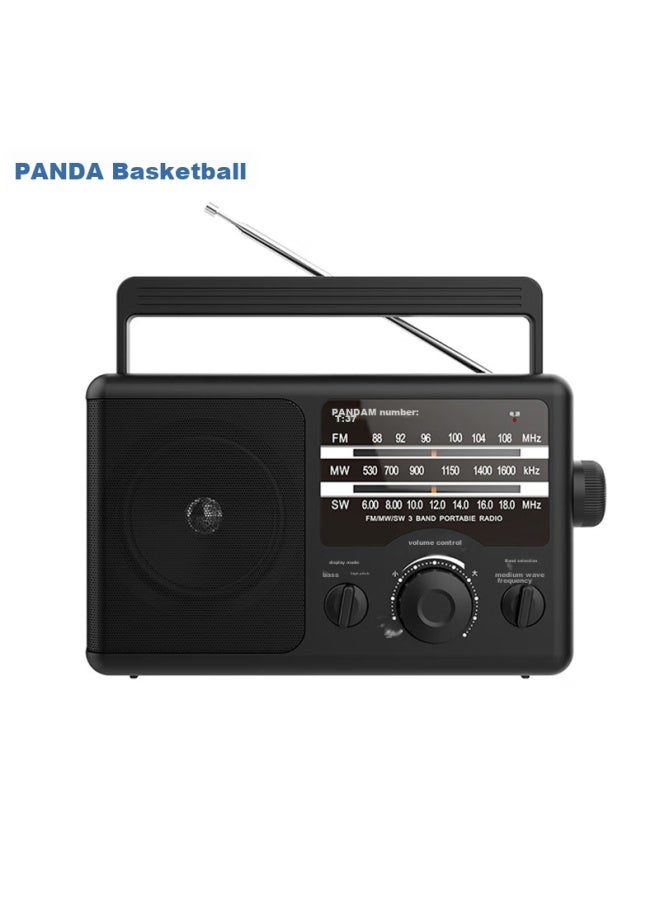 Panda T-37 Traditional Large Desktop Rechargeable Lithium Battery Three-band Full-band Frequency Radio For Elderly, Car Use, Backup Semiconductor - Image 1
