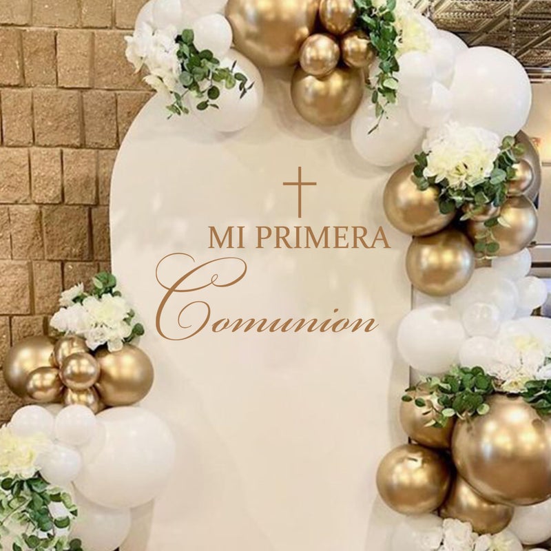 Capiont Caption God Bless Decal - Golden Baptism First Communion Party Decorations, God Bless Baptism Balloon Arch Decal for Boys Girls - Image 5