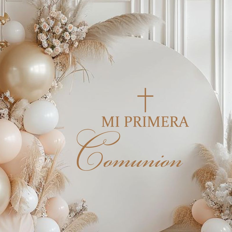 Capiont Caption God Bless Decal - Golden Baptism First Communion Party Decorations, God Bless Baptism Balloon Arch Decal for Boys Girls - Image 1