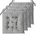 WONDER MIRACLE 4 Pack Seat CushionChair Cushion Pads for Dining Chairs Office Chair Floor Machine Wash  Dryer Friendly Flannel 1616 Grey - Image 2