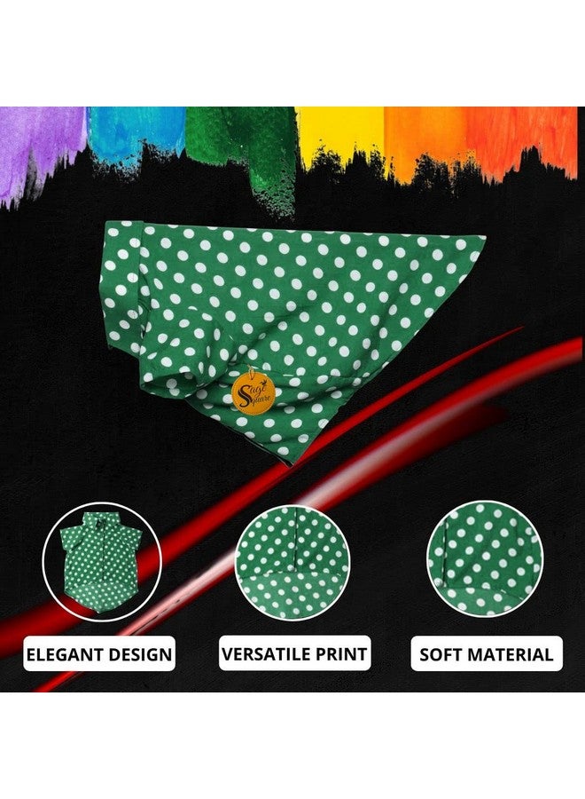 Sage Square Funky Soft Material Dog Shirt | Cool/Funky Print Pet | Soft Light Weight | Comfortable & Breathable Dog Clothing | Trendy Vest Outfit (Large - 22 Inch) (Polka Green) - Image 2