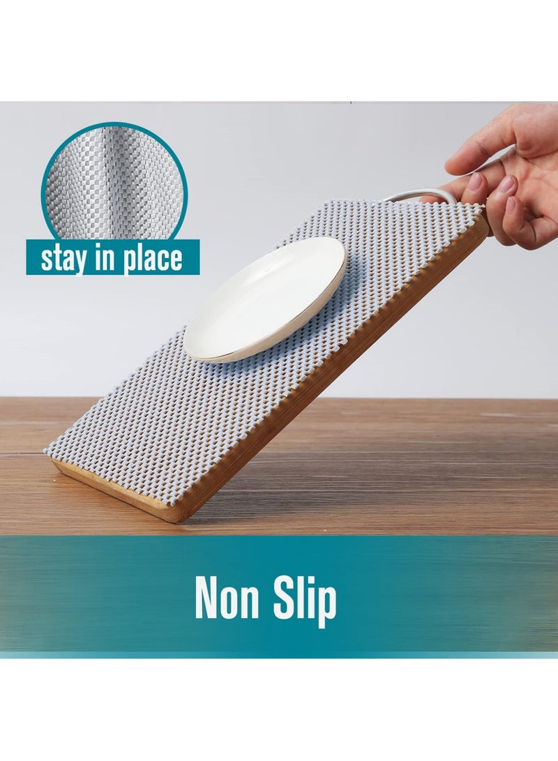 JINFANLI Shelf and Drawer Liner, Non-Adhesive Non Slip and Grip Durable Clean Pad Full Size 17.7 Inches x 20 Feet for Drawers, Shelves, Cabinets, Storage, Kitchen, Desks, Kitchenware, Tableware, Beige - Image 2