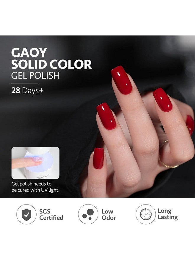 GAOY GAOY Gel Nail Polish Kit, 3 Colors 16ml White Red Black, Soak Off UV Gel Polish Set - Elegant Waltz - Image 5