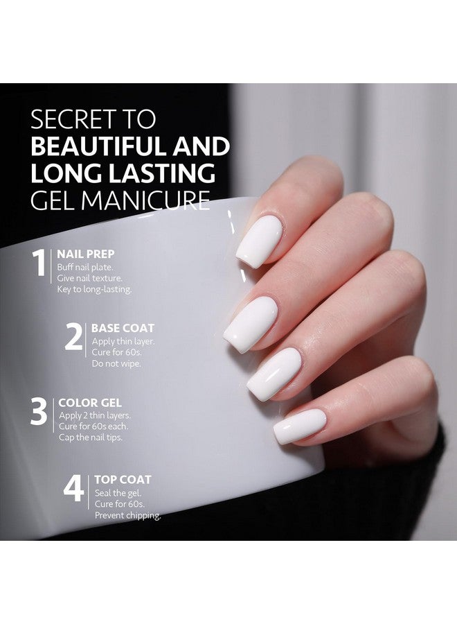 GAOY GAOY Gel Nail Polish Kit, 3 Colors 16ml White Red Black, Soak Off UV Gel Polish Set - Elegant Waltz - Image 4