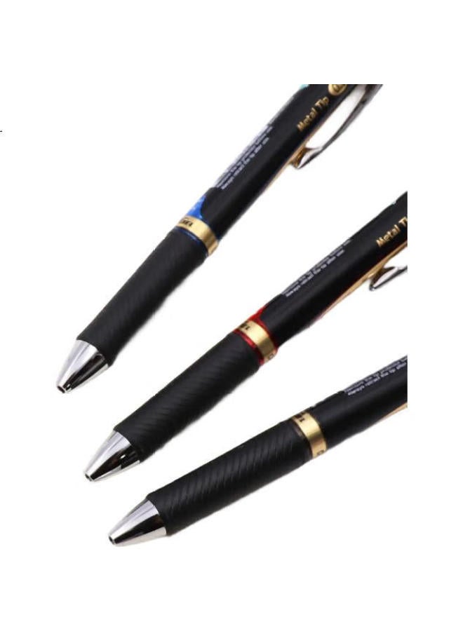 Pentel Blp75 Retractable Black Gel Pen, Stylish 0.5Mm Signing Pen, Business And Student Quick-Drying Pen, Water-Based Pen, Office Supplies, Stationery, Black, 5-Pack - Image 3