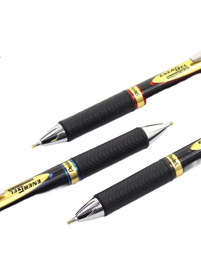 Pentel Blp75 Retractable Black Gel Pen, Stylish 0.5Mm Signing Pen, Business And Student Quick-Drying Pen, Water-Based Pen, Office Supplies, Stationery, Black, 5-Pack - Image 1