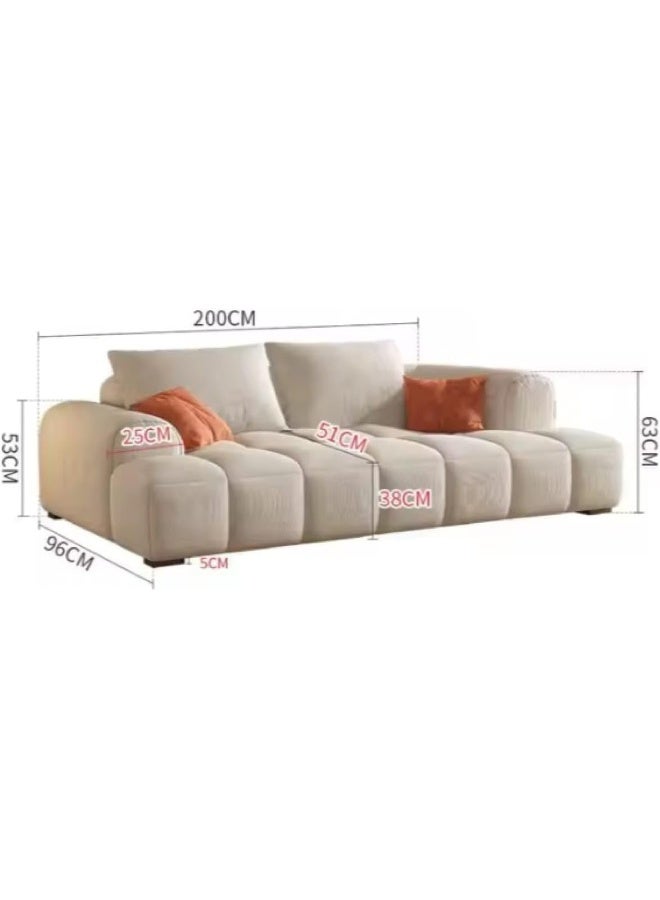 Poppins Home Elegant 3-Seat Sectional Sofa â€“ Modern Fabric Couch for Comfortable Living (Mint Green)  - Image 2