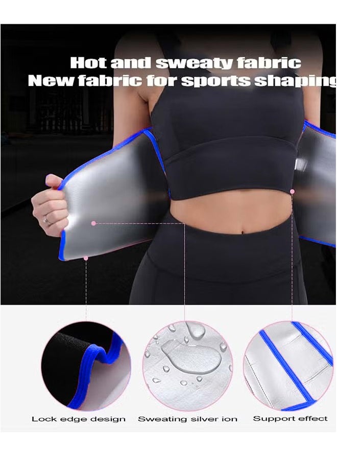Generic Waist Trainer Belt for Women, Sport Girdle Belt, Slimming Sauna Waist Trimmer Belly Band Sweat Sports Girdle Belt, Exercise Belt with Adjustable Straps, Slimming Body Shaper Belt (L)  - Image 2
