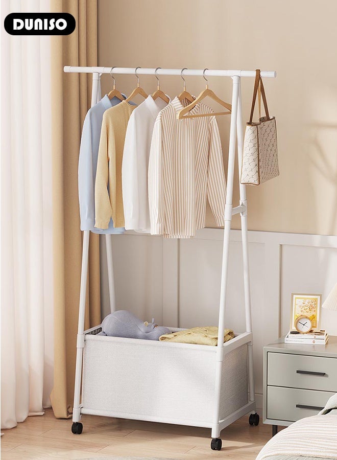 DUNISO Clothes Rack, Clothing Garment Rack Metal Hanging Clothes Storage Shelf for Boxes Shoes Boots Commercial Grade Multi-Purpose Entryway Shelving Unit for Home Office Bedroom  - Image 3