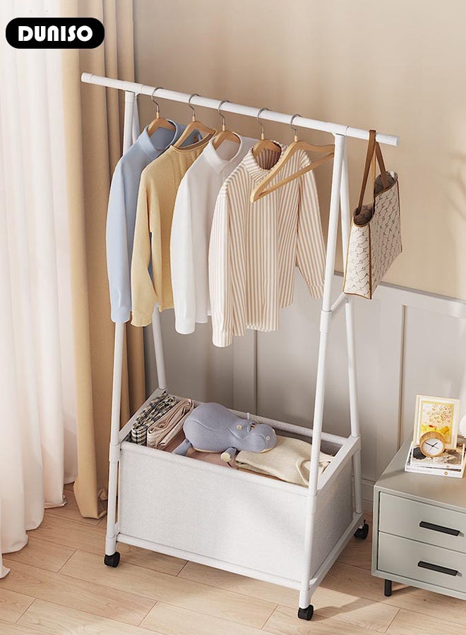 DUNISO Clothes Rack, Clothing Garment Rack Metal Hanging Clothes Storage Shelf for Boxes Shoes Boots Commercial Grade Multi-Purpose Entryway Shelving Unit for Home Office Bedroom  - Image 4