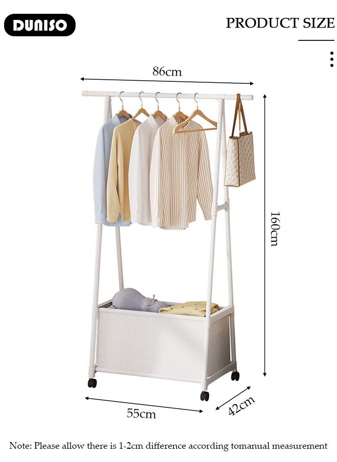 DUNISO Clothes Rack, Clothing Garment Rack Metal Hanging Clothes Storage Shelf for Boxes Shoes Boots Commercial Grade Multi-Purpose Entryway Shelving Unit for Home Office Bedroom  - Image 2
