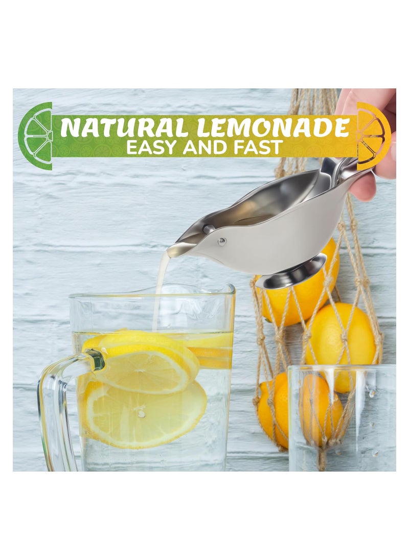 Excefore - Bird Lemon Squeezer Stainless Steel, Lime Juice Press Lime Squeezer Bird Shaped Lemon Squeezer Manual Juicer Press Kitchen Gadgets - Orange Squeezer Manual Citrus Juicer Hand Held Juicer Squeezer - Image 1