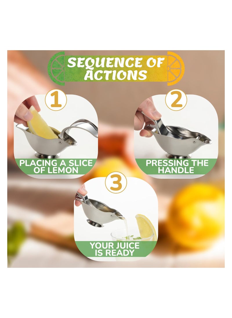 Excefore - Bird Lemon Squeezer Stainless Steel, Lime Juice Press Lime Squeezer Bird Shaped Lemon Squeezer Manual Juicer Press Kitchen Gadgets - Orange Squeezer Manual Citrus Juicer Hand Held Juicer Squeezer - Image 1