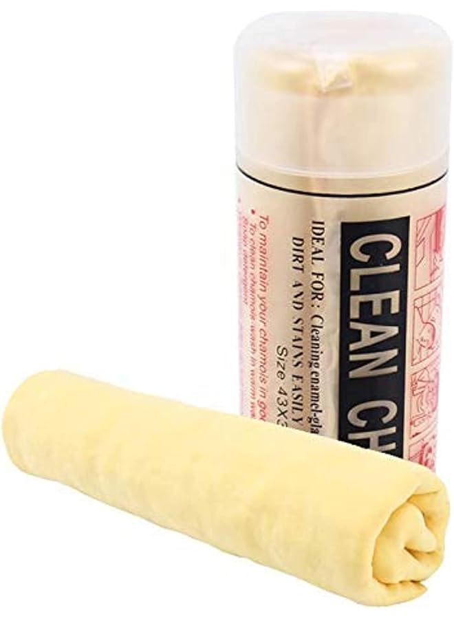 الكبريت منشفة تجفيف قماشية فائقة الامتصاص من مادة البولي فينيل أسيتات لتجفيف سريع للسيارة، المقاس: 43 × 32 × 0.2 سم (أصفر) - Image 1