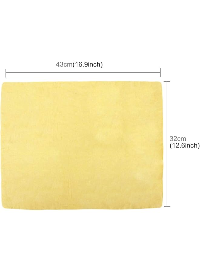 الكبريت منشفة تجفيف قماشية فائقة الامتصاص من مادة البولي فينيل أسيتات لتجفيف سريع للسيارة، المقاس: 43 × 32 × 0.2 سم (أصفر) - Image 2