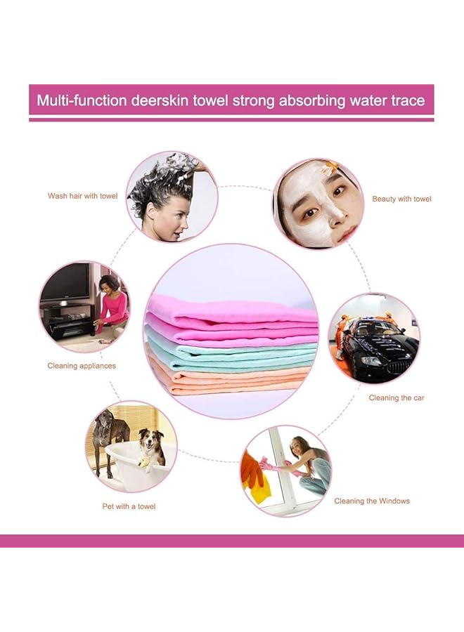 الكبريت منشفة تجفيف قماشية فائقة الامتصاص من مادة البولي فينيل أسيتات لتجفيف سريع للسيارة، المقاس: 43 × 32 × 0.2 سم (أصفر) - Image 4