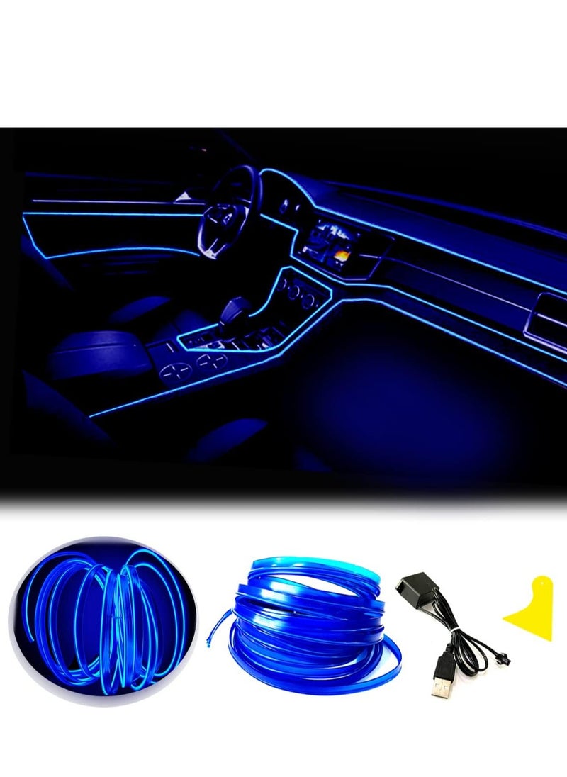 Generic Flexible Neon Glow Car Wire Decor Light(5M ,Blue)  - Image 1