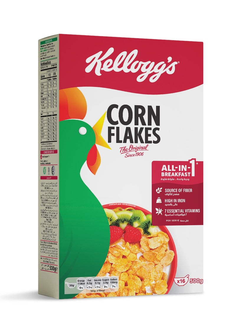 noon Corn Flakes Original 500grams & Almarai Full Fat Milk Screwcap With Vitamin, 12 x 1 Liter Bundle - Image 2