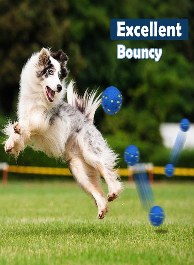 auomii 2 Pack Dog Indestructible Tennis Balls for Dogs Durable Bouncy Balls for Aggressive Chewers Interactive Dog Toys for Water Toy Fetch(White,Blue) - Image 4