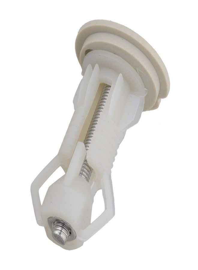 RDEXP White Plastic Toilet Seat Cover Hinge Blind Hole Nut Top Fixing Screw Pack of 4 - Image 3