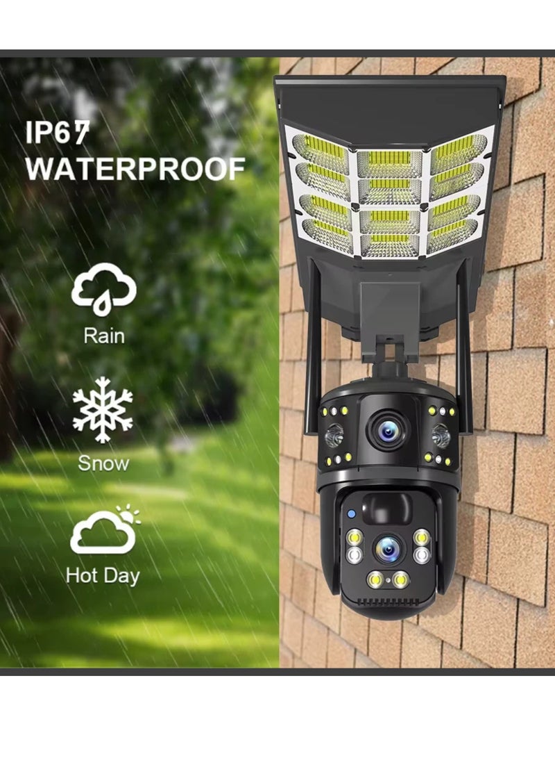 DIGI CORE 2 Pcs CCTV Camera For Home 8MP Solar Camera with Streetlight & 64GB Card, Dual Lens 4G (SIM Internet Working Only) Smart Security Camera with HD 3MP Surveillance, IP65 Waterproof Outdoor Camera with Motion Tracking, Night Vision, Two-Way Audio & App Remote Control - Image 4