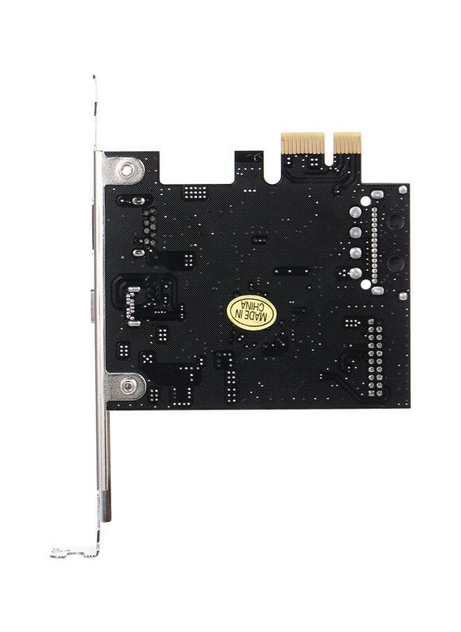 NIBEMINENT - PCI-E To USB 3.1 Expansion Card Black/Silver - Image 1