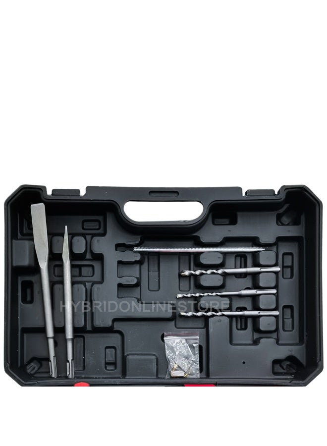 Keen Rotary Hammer Drill OS-103 950W SDS Plus 28mm Electric Hammer Drill Machine for Concrete Brick Wall, 3 Mode Drilling Hammer Drilling Chiseling, Variable Speed 0-1600 RPM, Forward Reverse, 220-240V Power Tool with Accessories Heavy Duty Use - Image 4