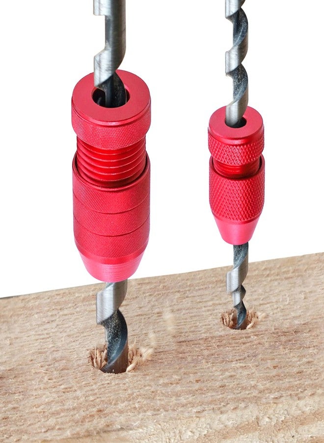 RUITOOL Drill Depth Stop for Drill Bits, Adjustable Drill Stop Applicable Drill Size Range 5/64"-3/16",15/64"-7/16", Aluminum Drill Bit Stop Collar Set for Woodworking Tools & Hand Tools, 2 Pcs - Image 1