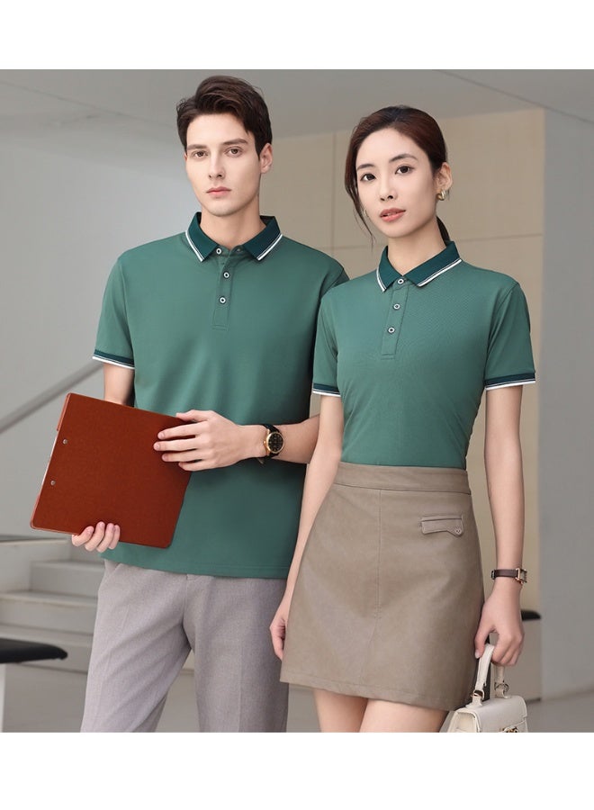 Summer Short Sleeve Polo Shirt Corporate Workwear Collared T-Shirt Men's Fashion  - Image 2