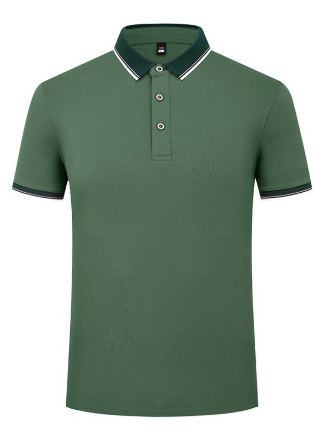 Summer Short Sleeve Polo Shirt Corporate Workwear Collared T-Shirt Men's Fashion  - Image 1