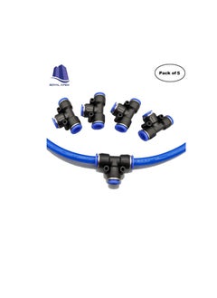 Generic PU Pipe & Fittings Polyurethane | Pneumatic Pipe Push in to Connect Fittings (Tee - Pack of 5, 12mm)  - Image 2