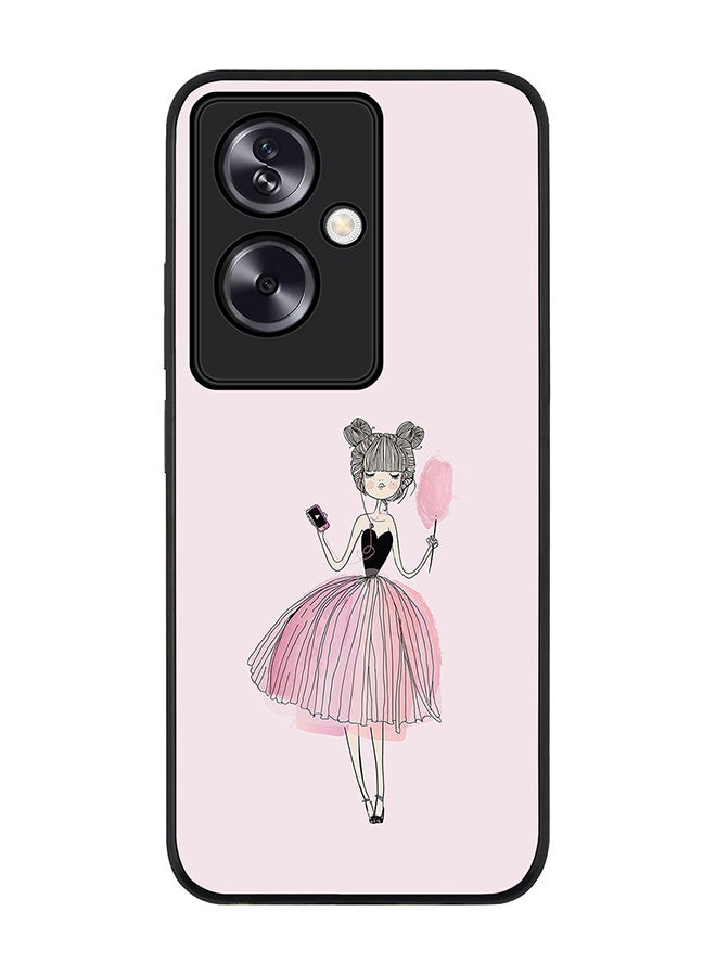 Stylizedd Rugged Black Edge Case for Oppo A79 5G, Slim fit Soft Case Flexible Rubber Edges Anti Drop TPU Gel Thin Cover - Lost in Music - Image 1