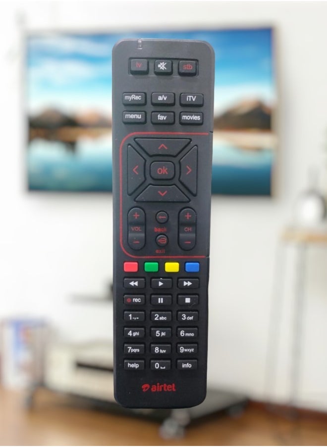 Airtel - Remote for Airtel Digital Set Top Box with Recording Feature, Airtel DTH Remote (Pairing Required with TV Remote) - Image 1