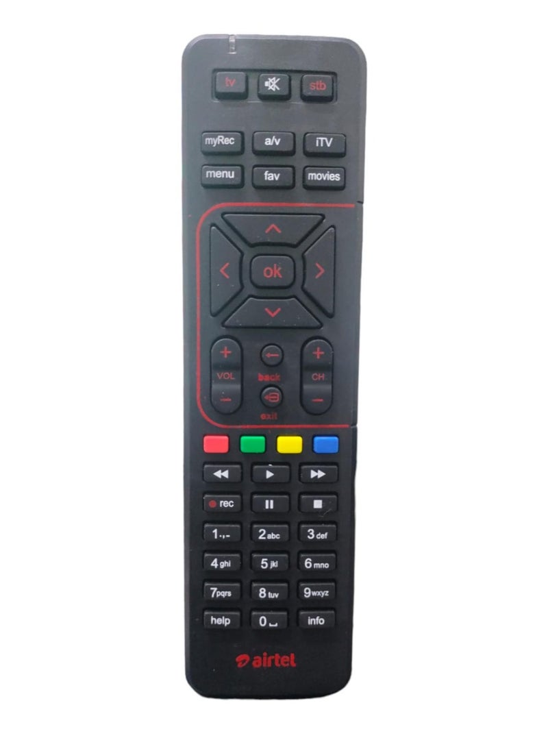 Airtel - Remote for Airtel Digital Set Top Box with Recording Feature, Airtel DTH Remote (Pairing Required with TV Remote) - Image 1