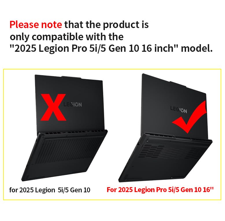 IMMOENUC Laptop Case Set for 2025 Legion Pro 5i/5 Gen 10 16" Scratch-Resistant & Drop-Resistant Hard Shell Frosted Transparentâ€‹ Protective Cover + Keyboard Cover - Image 5