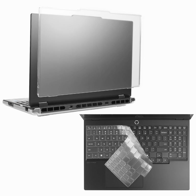 IMMOENUC Laptop Case Set for 2025 Legion Pro 5i/5 Gen 10 16" Scratch-Resistant & Drop-Resistant Hard Shell Frosted Transparentâ€‹ Protective Cover + Keyboard Cover - Image 1