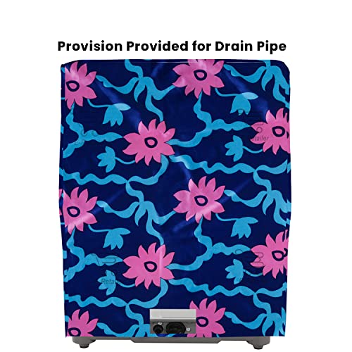 E-Retailer® Polyester Semi Automatic Washing Machine Cover With Zip Enclosure Suitable For 5kg to 8kg (Color-Floral Pink, Size-33x22x37 Inches) - Image 2