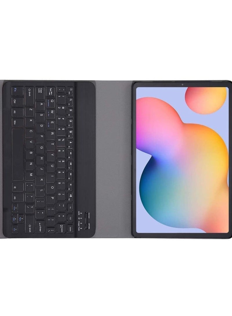 MUNTAQI New Case Compatible for Galaxy Tab S6 Lite 2020 – Detachable Wireless Keyboard, PU Leather Keyboard Stand, Full Protection for Samsung Galaxy Tab S6 Lite, Slim & Lightweight, Ideal for Work & Play - Image 3