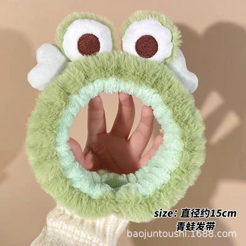 Generic Cute Knitted Frog Headband Plush Cartoon Hairband[Hot] frog hair band [Hot] frog hair band