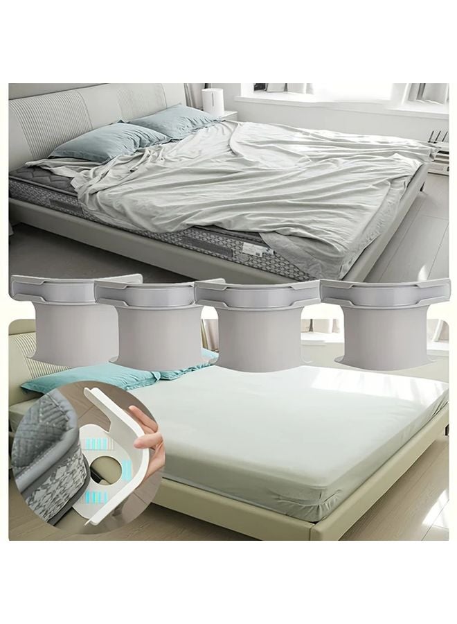 Grey Heavy Duty Anti Slip Bed Sheet Support Clips Durable Polypropylene Material - Image 3