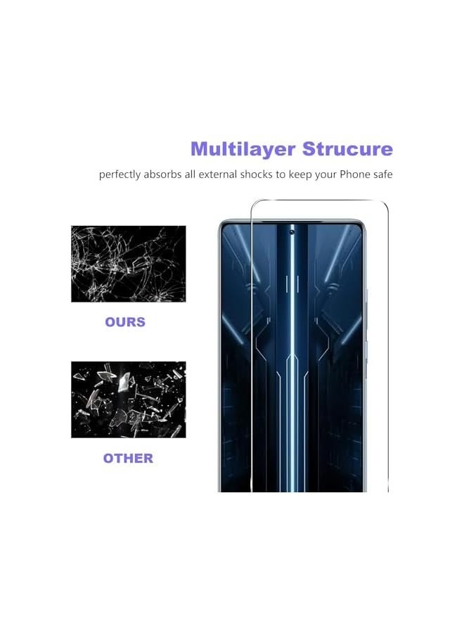 PROMASS [3 Pack] Tempered Glass for Infinix GT 20 Pro 5G Screen Protector,9H Hardness High Definition Full Covered Clear Scratch Resistant Bubble Free Anti-Fingerprints - Image 3