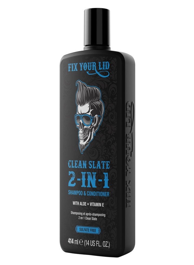 Fix Your Lid Clean Slate 2-in-1 Shampoo and Conditioner for Men | Deep Cleansing Formula with Aloe and Vitamin E | Removes Oil, Buildup and Conditions, 14 fl oz - Image 2