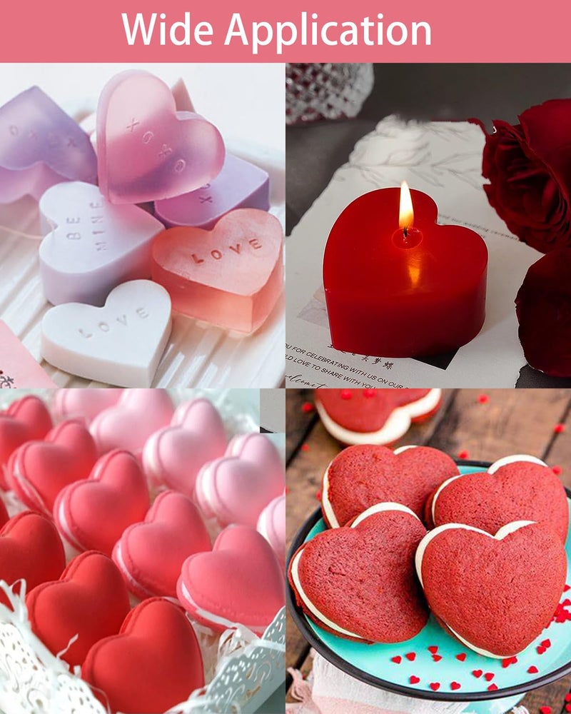 Copzievkae 2 Inch Heart Silicone Molds, Silicone Heart Muffin Pan Hearts Shaped Cake Pans 12 Cavities Hearts Cupcake Pan For Chocolate Cake Jelly Pudding, Tartlets, Egg Bites, Rose, 2 Pack - Image 4